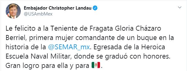 Landau Felicita A La Primera Mujer Que Comanda Una Patrulla Costera De ...