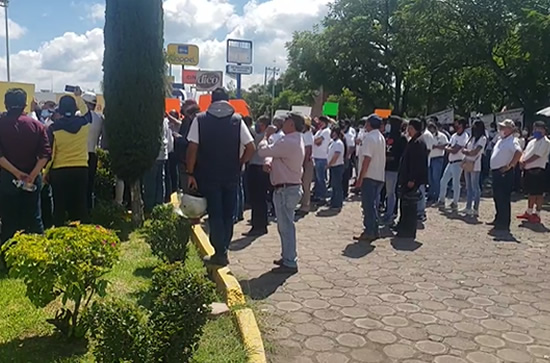 Protesta en San Martin Texmelucan