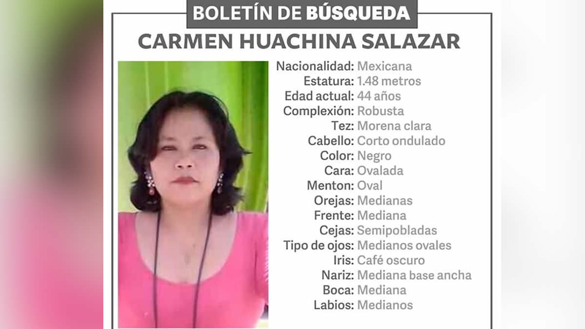 Desaparece Carmen Huachina el 7 de febrero; salió de Zacapoaxtla a Tlaxcala