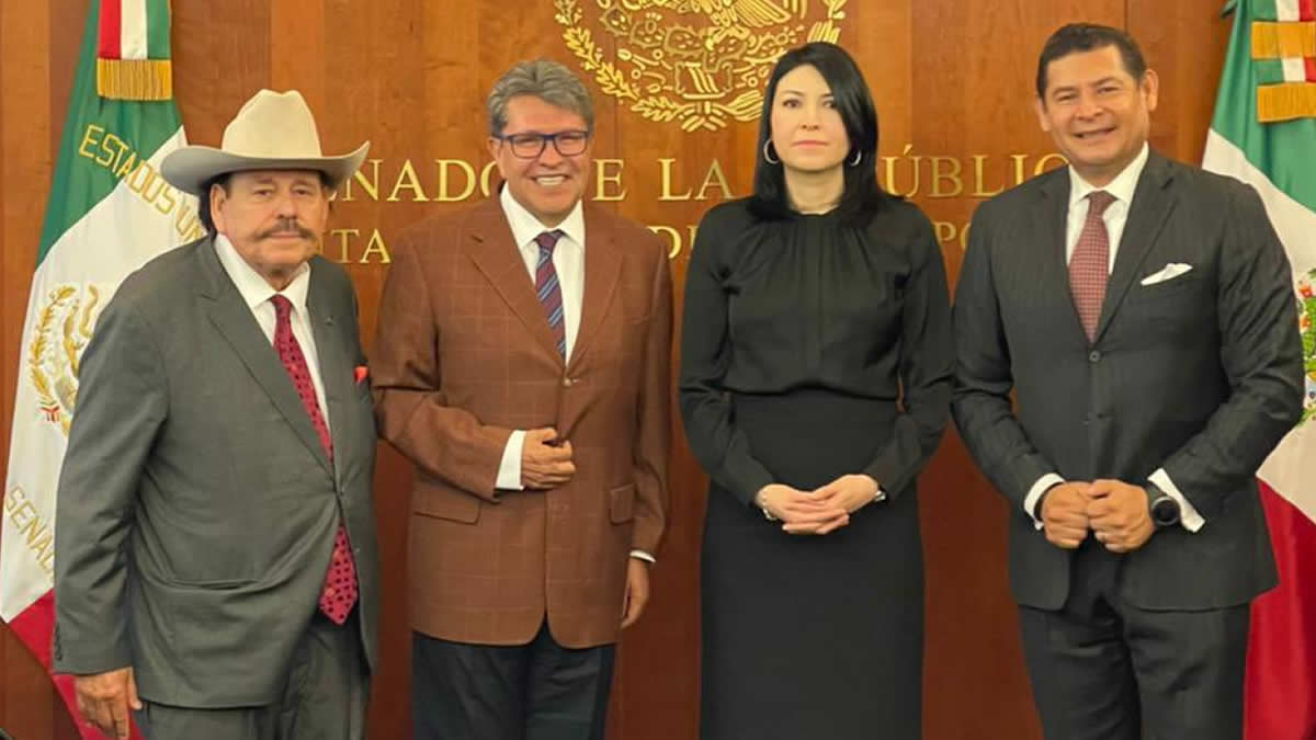 Recibe Alejandro Armenta en el Senado a la Gobernadora del Banco de México