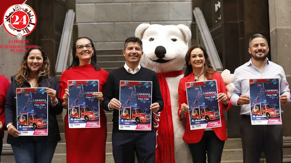 Caravana Coca Cola regresa a las calles de Puebla capital por