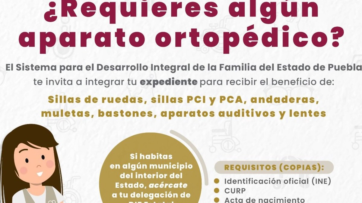 Cartel DIF /Aparatos ortopédicos