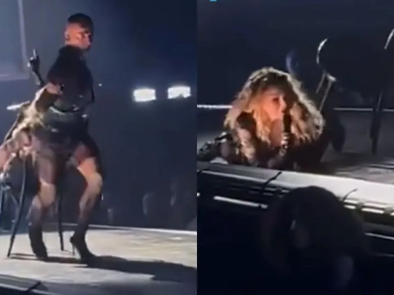 VIDEO: Así fue como un bailarín tiró a Madonna en su concierto