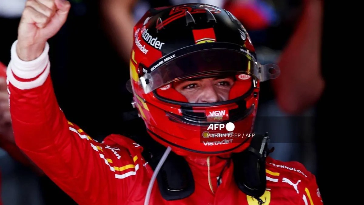 Foto:AFP|Checo Pérez es quinto en triunfo de Carlos Sainz en el GP de Australia