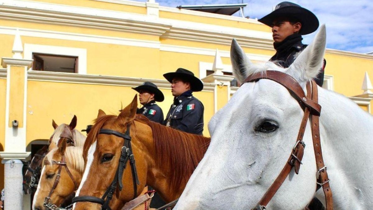 Policías a caballo /San Andrés Cholula