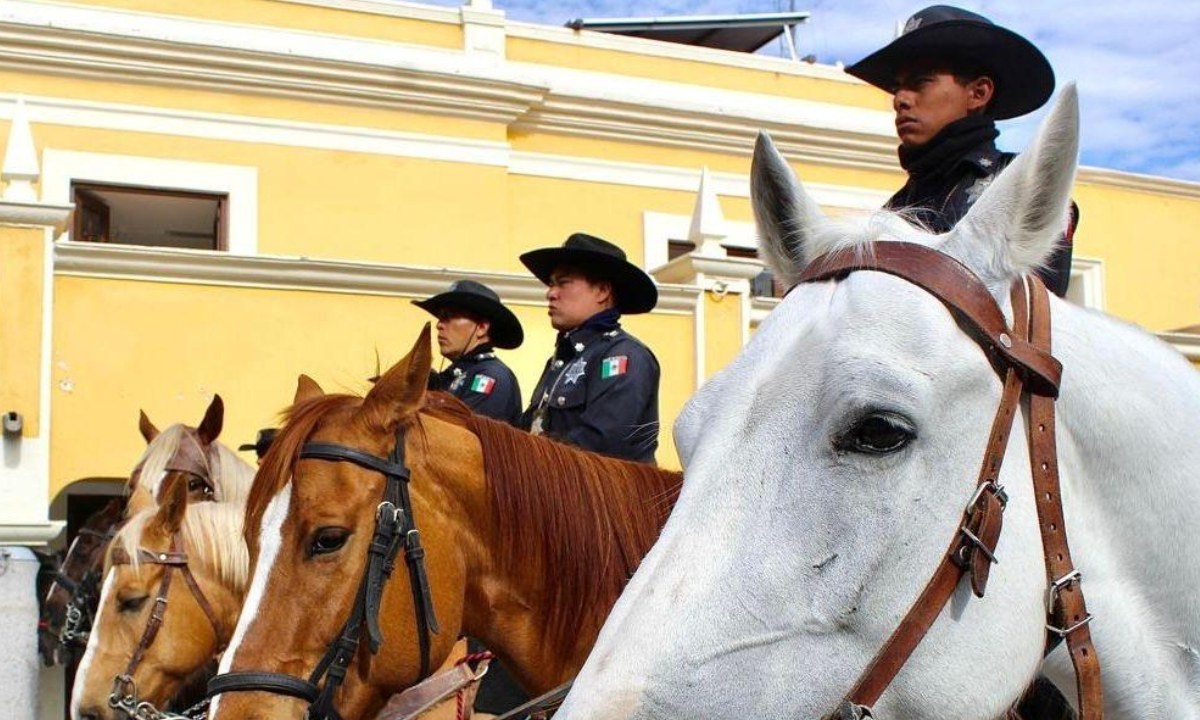 Policías a caballo /San Andrés Cholula