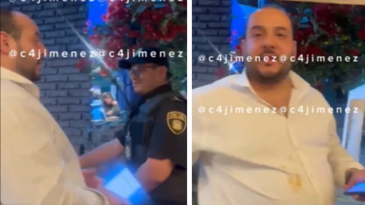 Foto: Captura video | En redes sociales se identificó al hombre que amenazó a una familia que se encontraba en un restaurante