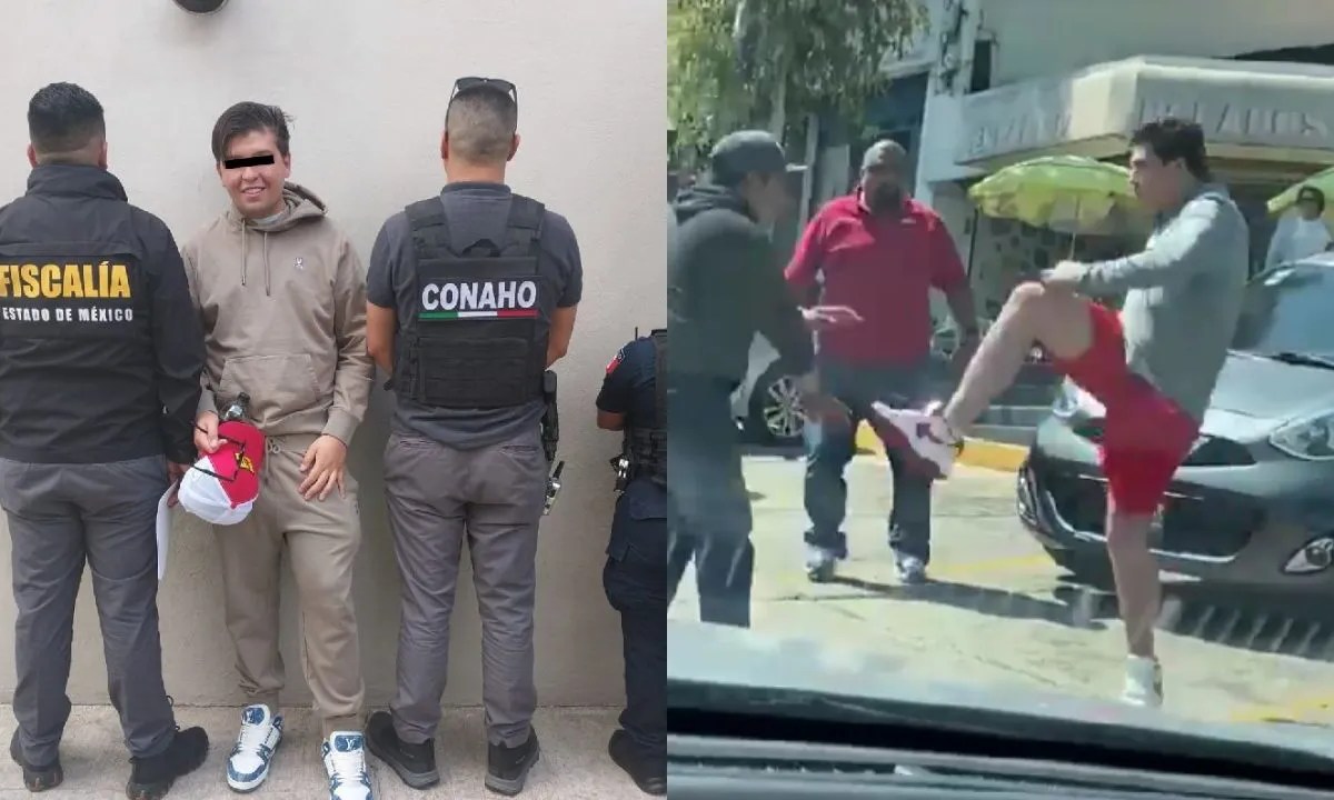 Posterior a la agresión, ‘Fofo’ Márquez huyó del sitio en una camioneta, parte de ésto se observa en el primer video.