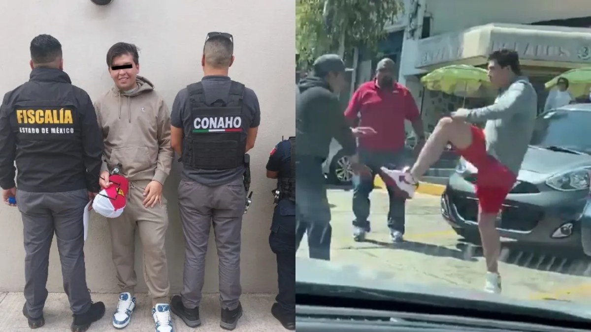 Posterior a la agresión, ‘Fofo’ Márquez huyó del sitio en una camioneta, parte de ésto se observa en el primer video.