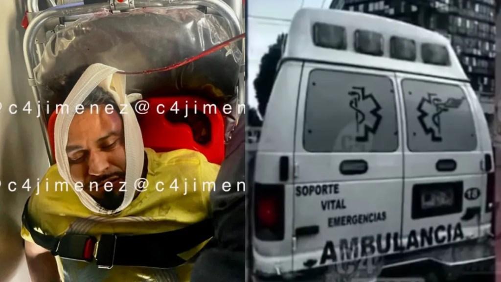 Foto: @c4jimenez | Le clavan un varilla en la cabeza a un hombre que fue captado orinando en la vía pública
