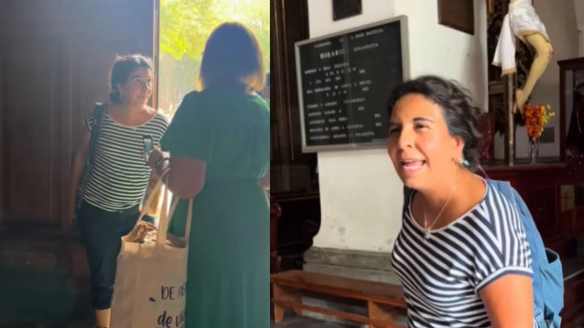 Mujer insulta a turistas por entrar en short a la iglesia