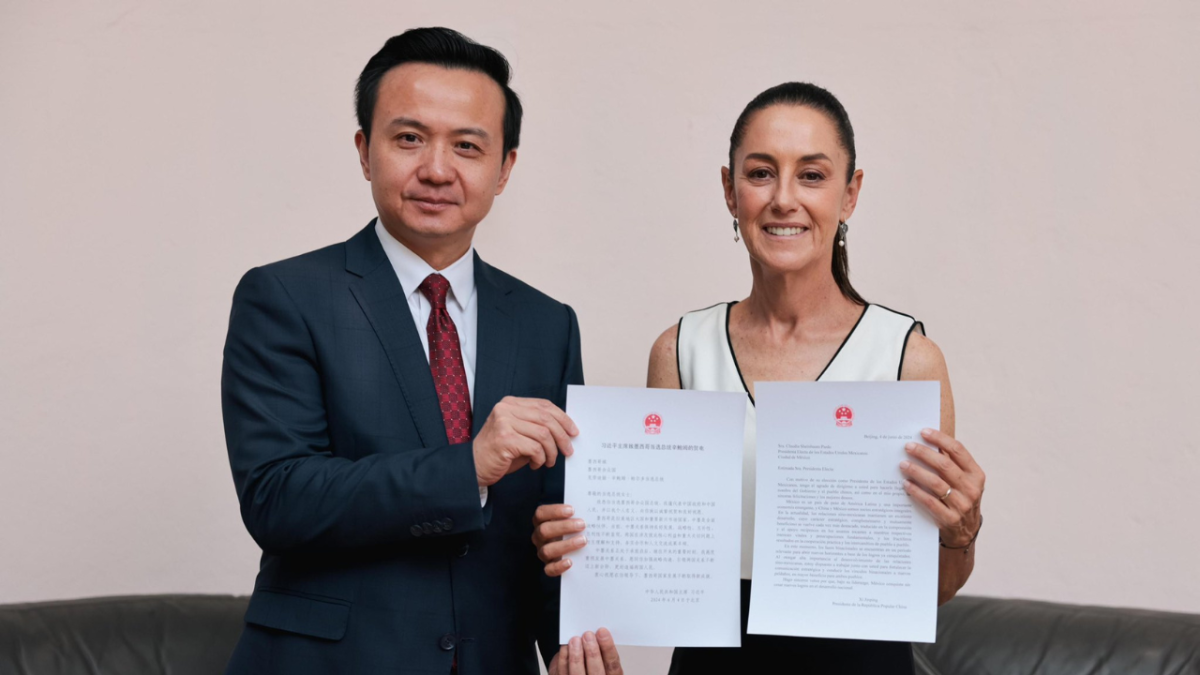 Foto: Especial | Mediante una carta entregada por el embajador de China en México, Xi Jinping felicitó a Claudia Sheinbaum por su triunfo.
