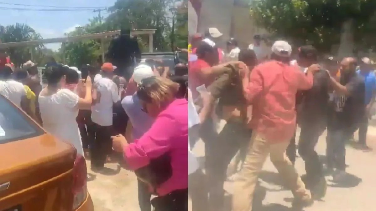 Captura de pantalla | Cae presunto morenista por compra de votos en Yucatán; simpatizantes lo liberan.