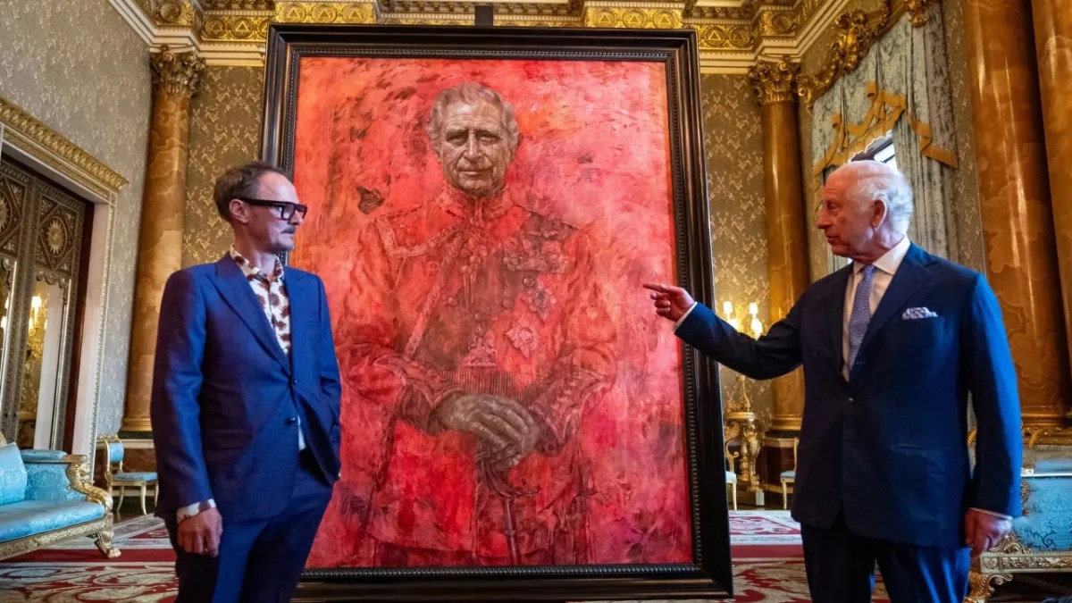 Vandalizan el retrato del rey Carlos III en Londres