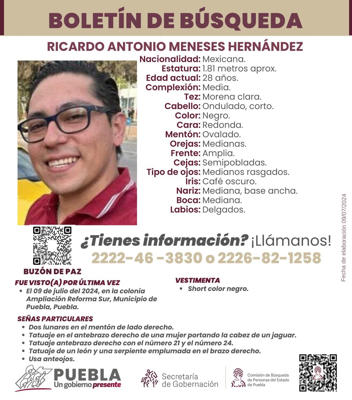 Después de seis días de su desaparición forzada a manos de un comando armado, se confirmó que Ricardo Antonio Meneses, de 28 años, fue hallado sin vida.