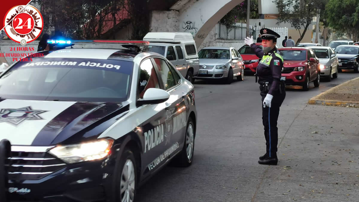 Refuerzan seguridad vial en centros escolares de Puebla