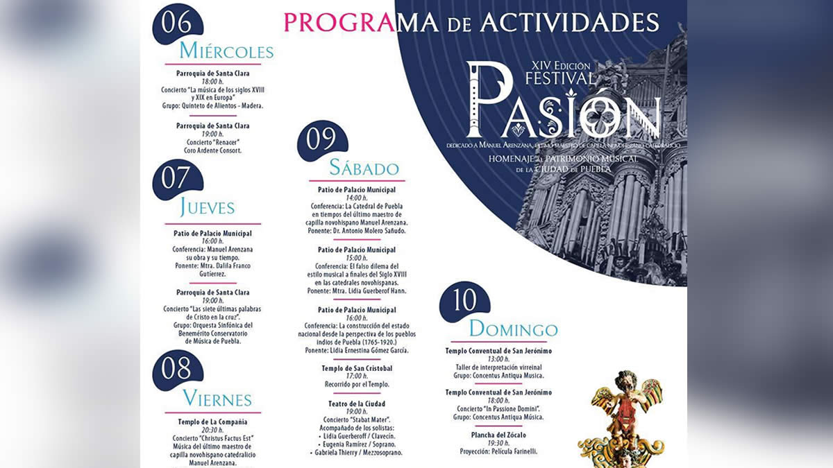 Regresa el “Festival Pasión” del 6 al 10 de abril en el Centro Histórico