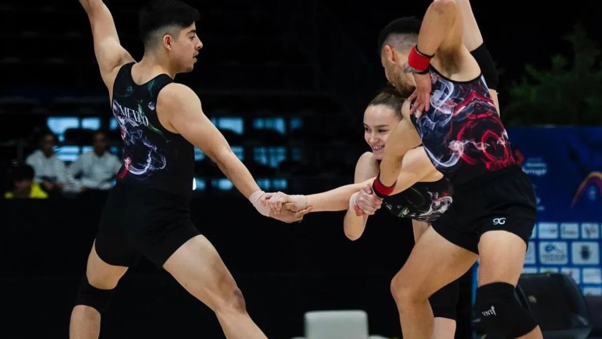 Foto: X/@CONADE | Elizabeth Quintero y Mario Nava se consagraron campeones dentro del Abierto Internacional de Cantanhede, Portugal, en la categoría de dueto mixto con un total de 18 mil puntos a su favor